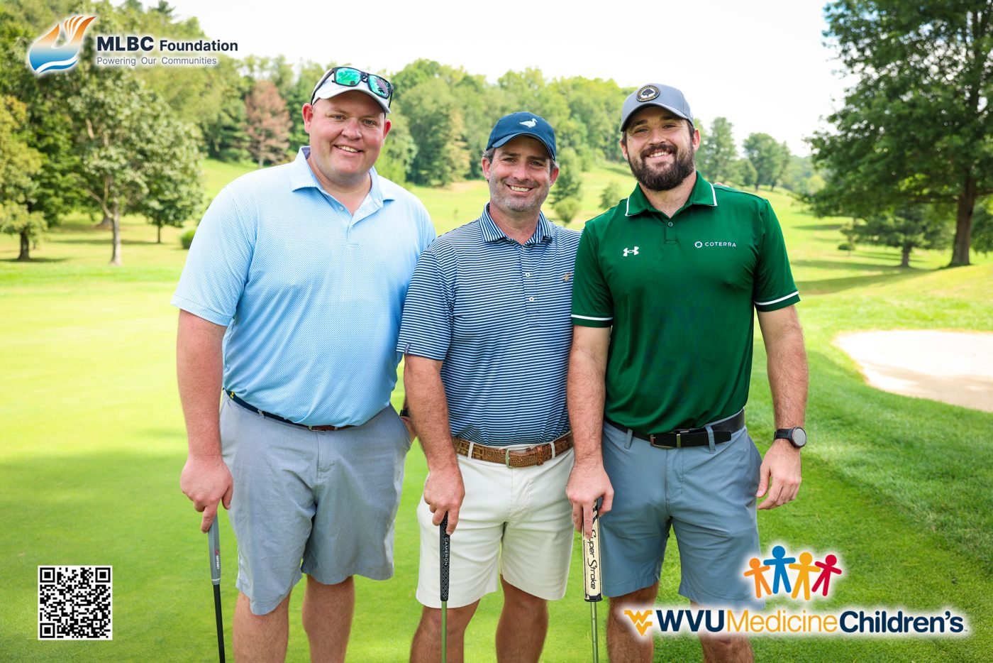 Three golfers on the course at the MLBC Foundation outing
